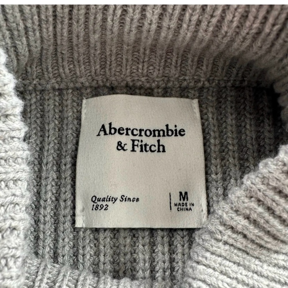 Abercrombie & Fitch Gray Ribbed Sleeveless Turtleneck Size M - Picture 7 of 9